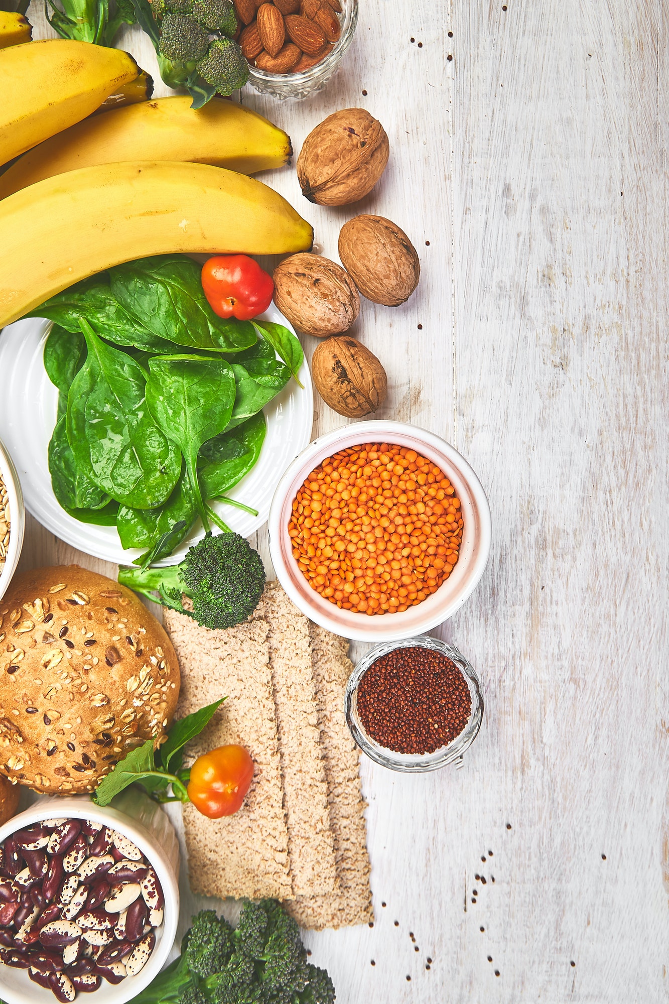 Set of high dietary fibre health food product concept